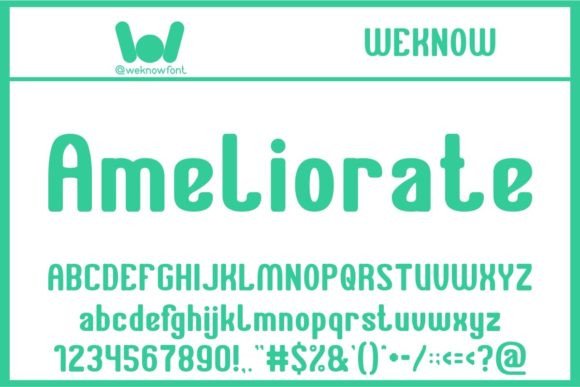 Ameliorate: A Playful Font for Handmade Creations