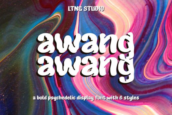 Awang-awang: A Psychedelic Font for Handmade Creativity