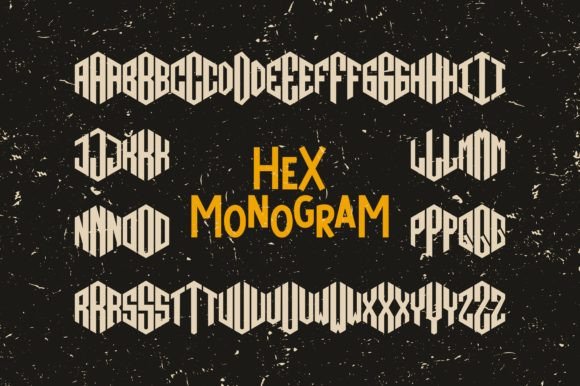 Hex Monogram: A Display Font for Eye-Catching Campaigns