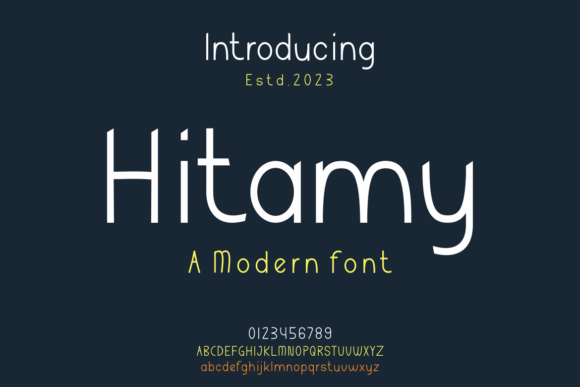 Hitamy Font: A Modern Display Typeface for Digital Design